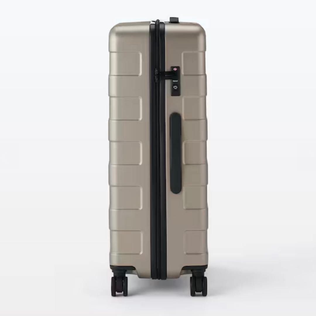 【無印】バーを自由に調節できる　ハードキャリーケース（７５Ｌ）ベージュ