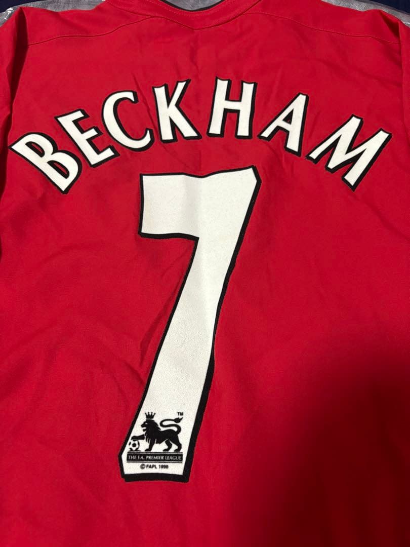 【未使用】マンチェスターU 02-04 ホームユニフォーム ベッカム 難あり