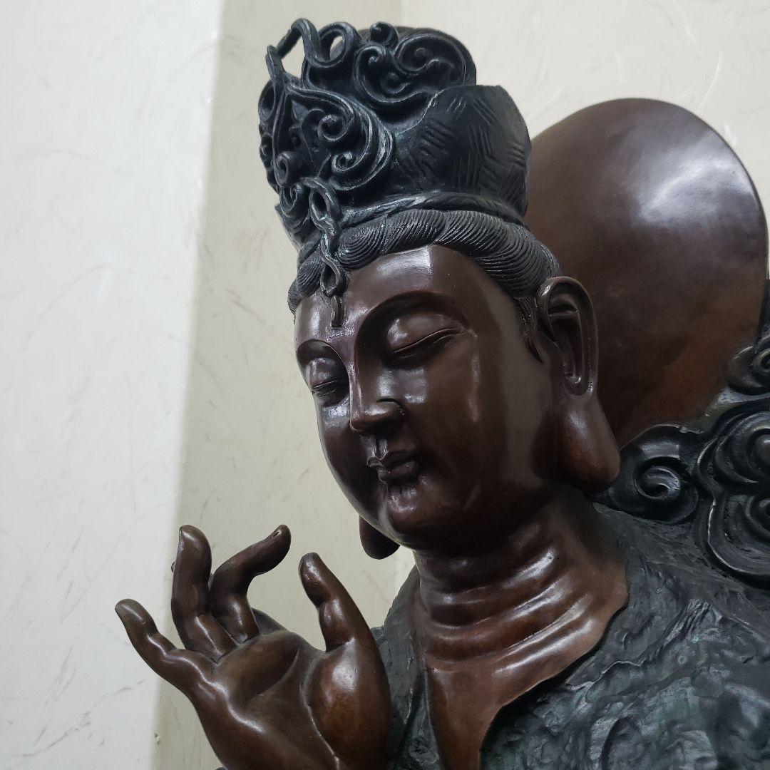 Ｂフライデー蔵出し特価金属製仏像風モダンアート彫刻 約68cm13,5kg作家物