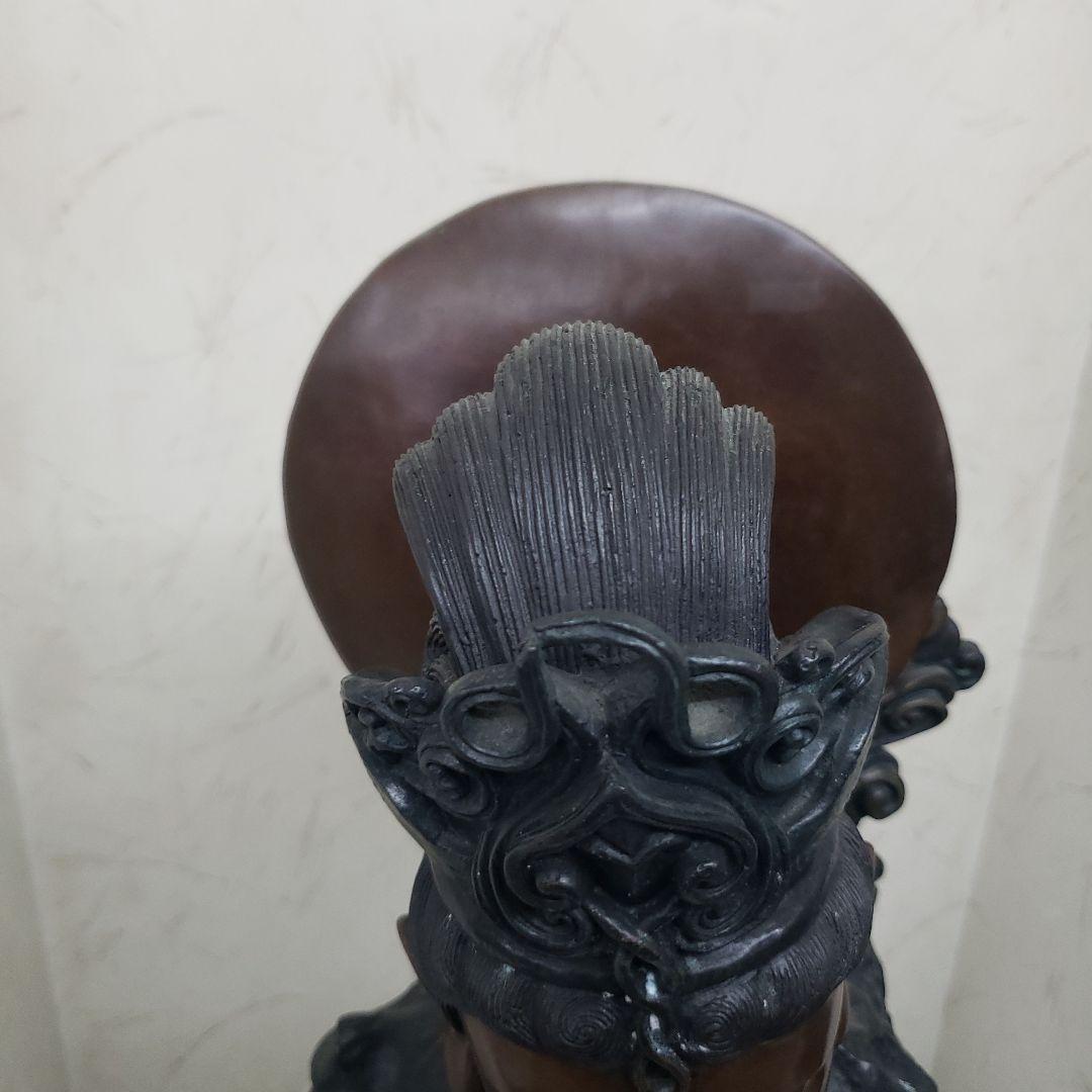 Ｂフライデー蔵出し特価金属製仏像風モダンアート彫刻 約68cm13,5kg作家物