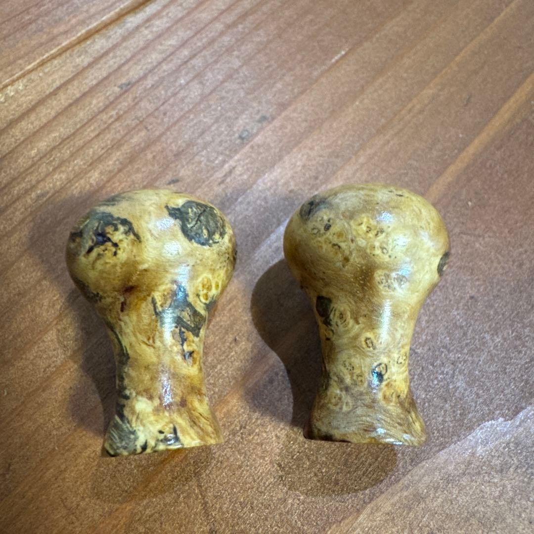 ハネダクラフト ウッドノブ ハンドメイド 花梨瘤　アブ2500c 五十鈴工業