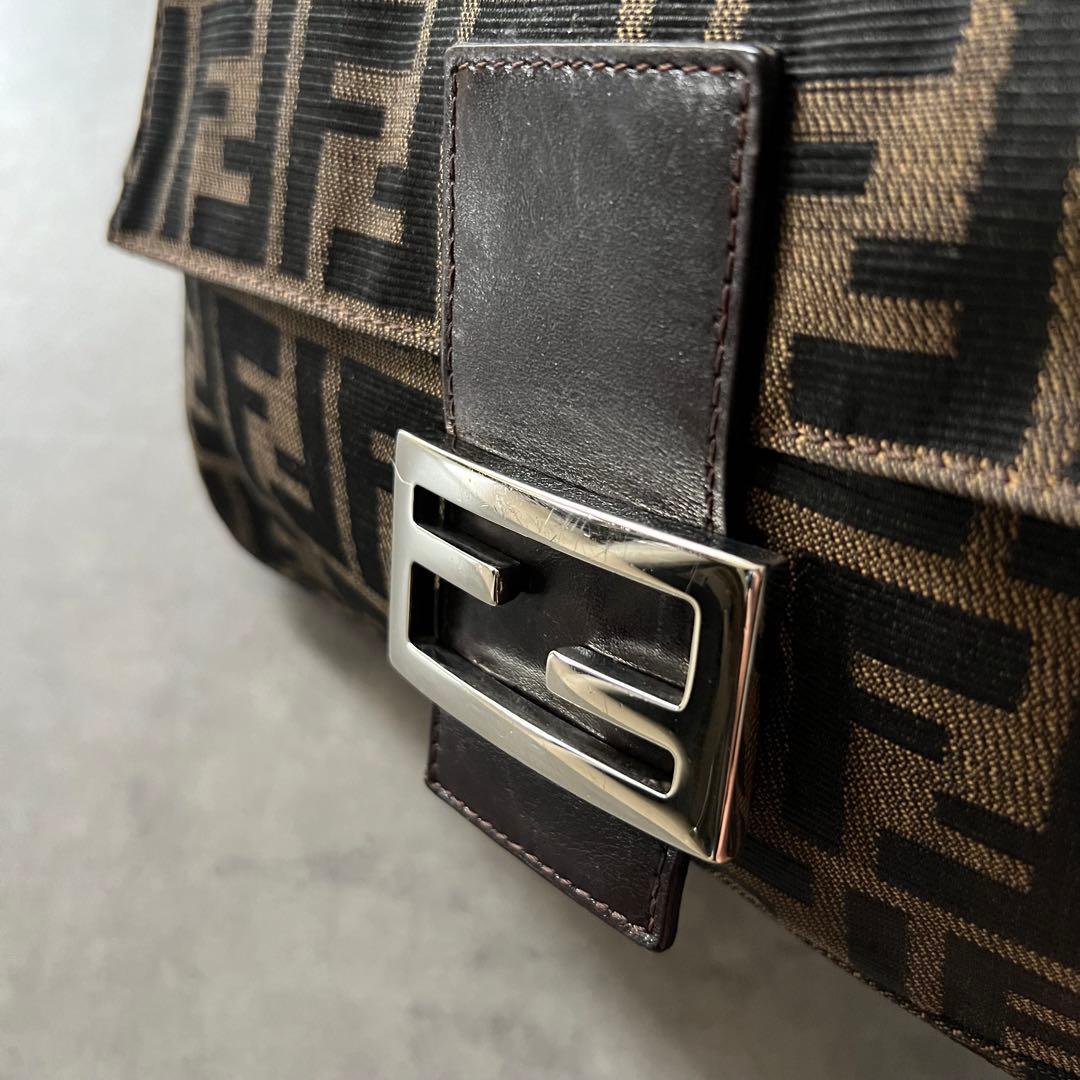 【美品】 フェンディ FENDI ズッカ マンマバケット バッグ ワンショルダー