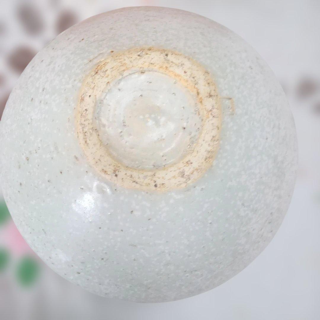 白釉耳付き花瓶 骨董 作家物 生け花 共箱入り