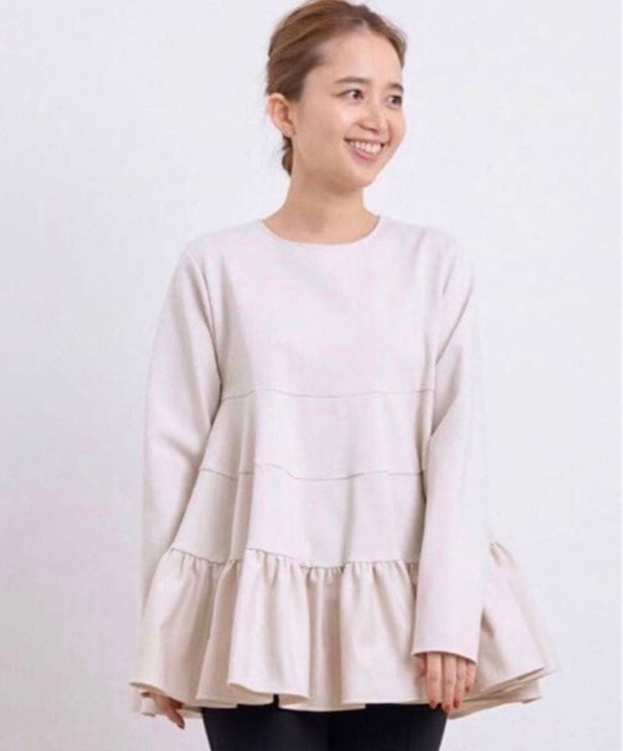 yori ヨリ ぬくぬくティアードフリルブラウス　36