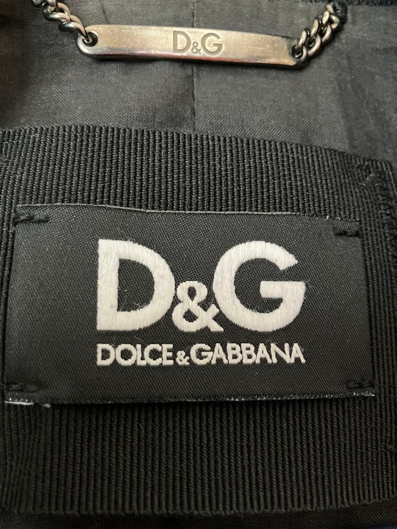 【希少美品】直営店購入品D&G ブラックレザーライダース 40サイズ