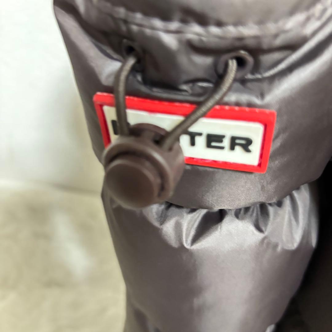 ほぼ新品 ☆ HUNTER スノー キルトブーツ UK4 ブラウン 上質 防水