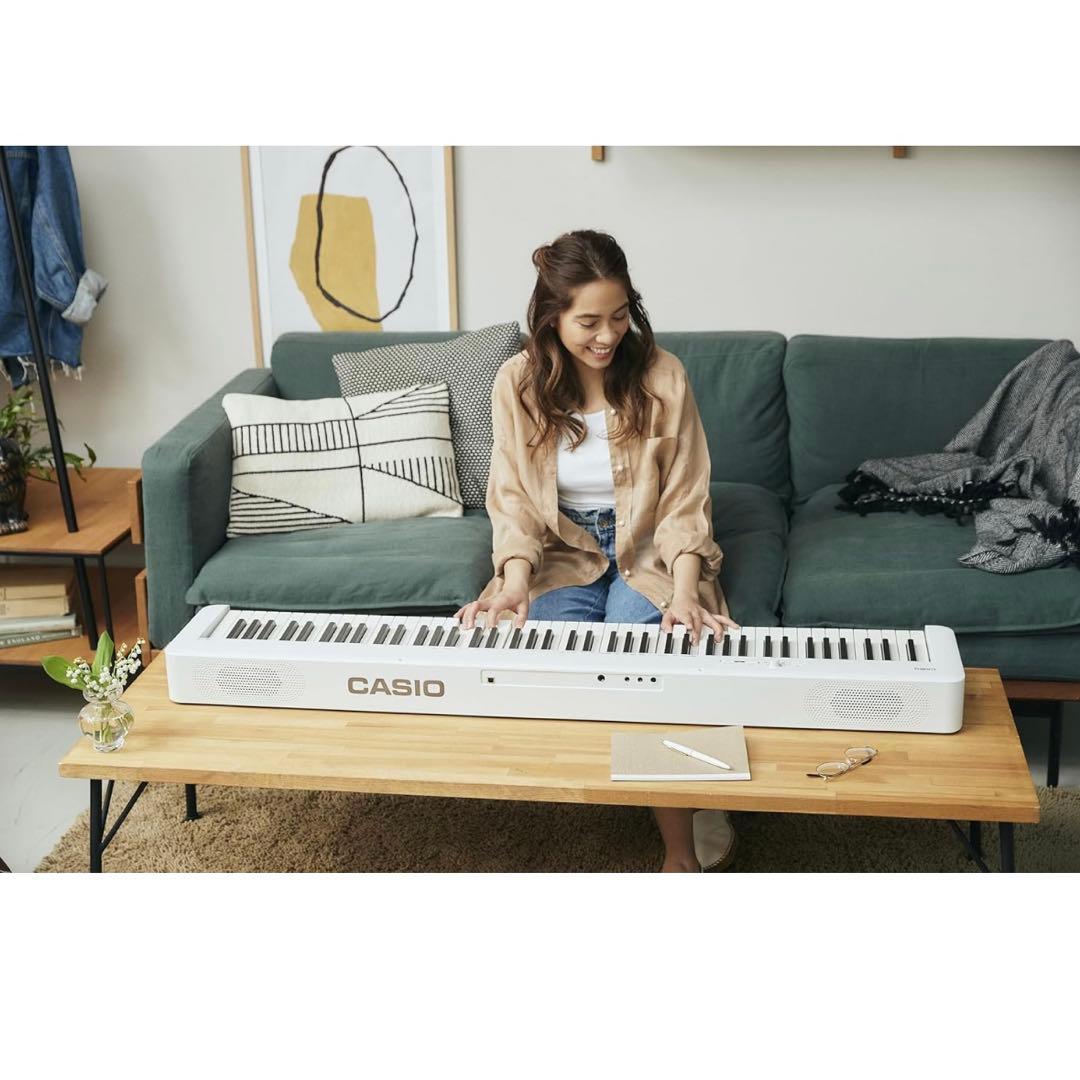 カシオ電子ピアノ CDP-S110WE (ホワイト) 88鍵盤 スリムデザイン