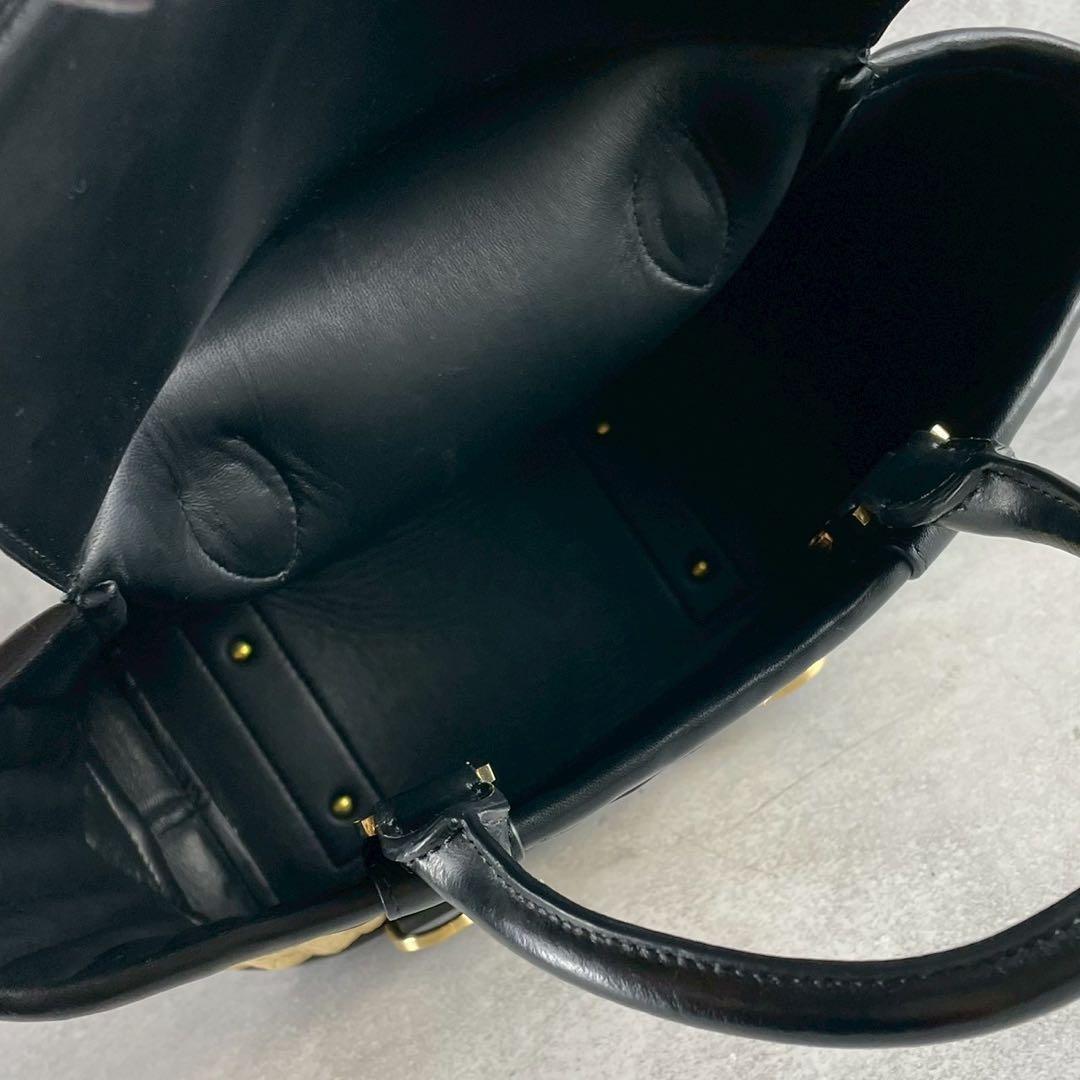 バッグ Sacai Mint Leather Basket Tote Bag Black