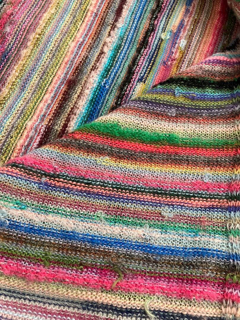 クラフトヒロ CRAFT HIRO ストライプ マルチ ニット カーディガン