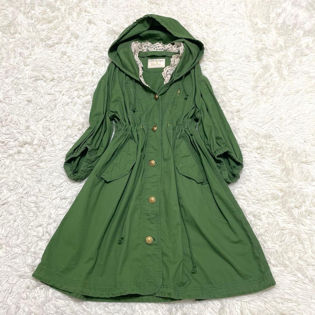 franche lippee ♡ワンピースコート レース　フード 取外可 金釦