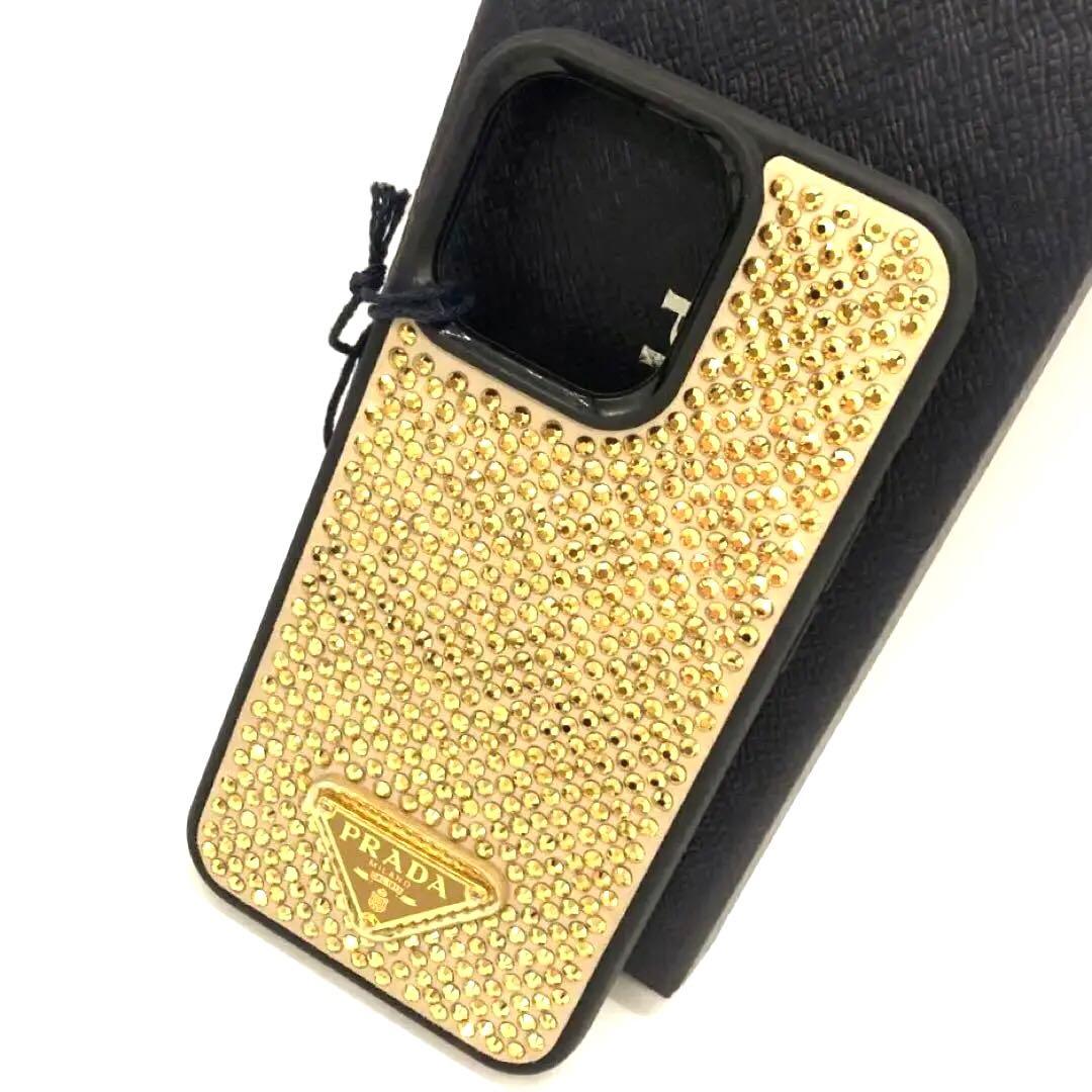 未使用✨プラダ PRADA iPhone13 pro ケース ゴールド系