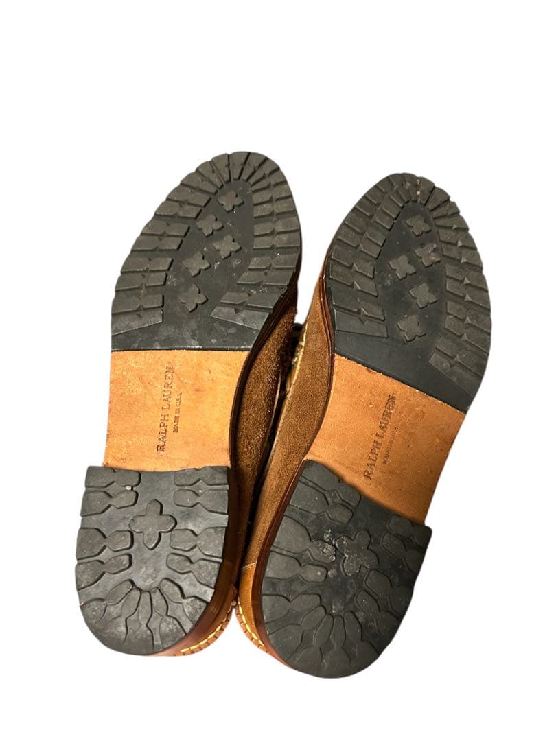 ralph lauren 90s USA製　スウェードレザー　デッキシューズ