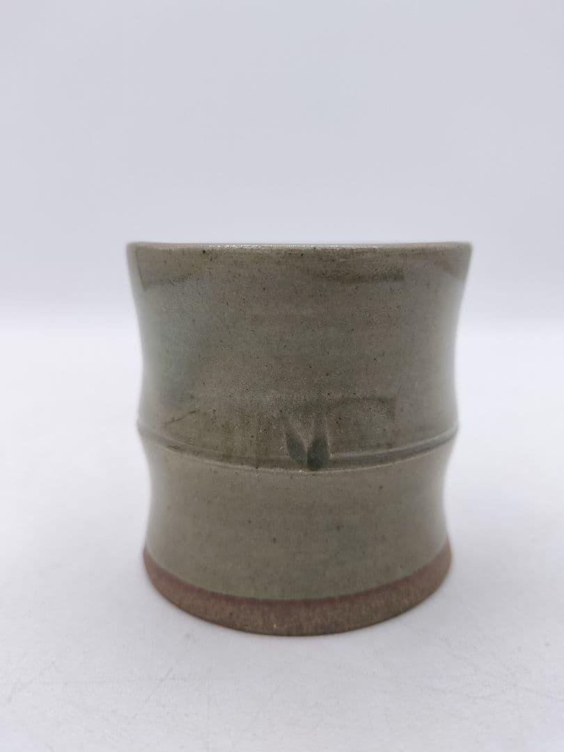 c803【新品・未使用】蓋置 虫明焼 竹 黒井一楽 木箱 茶道具