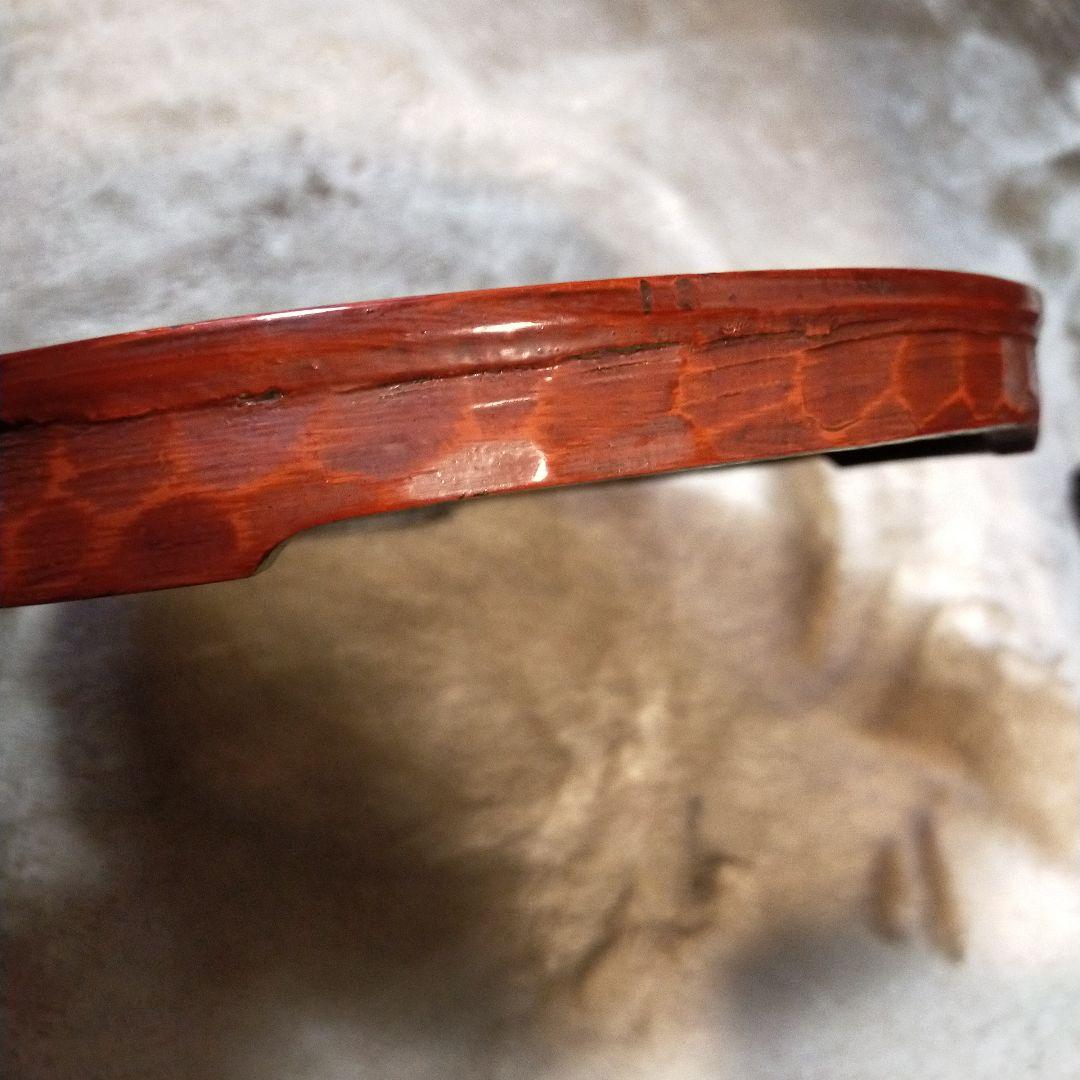 昭和レトロ　ヴィンテージ　木製　鎌倉彫　無垢材　お盆付きおひつ