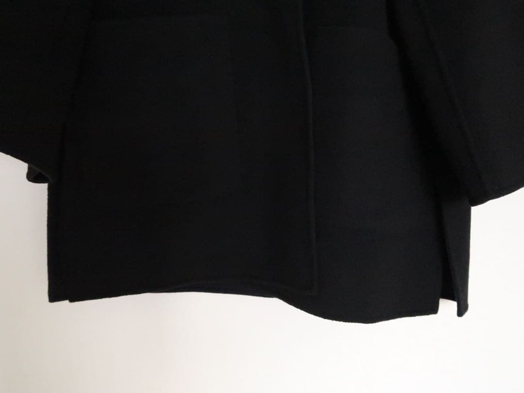 UNITED ARROWS バイカラー リバー ミドルコート ネイビー×ブラック