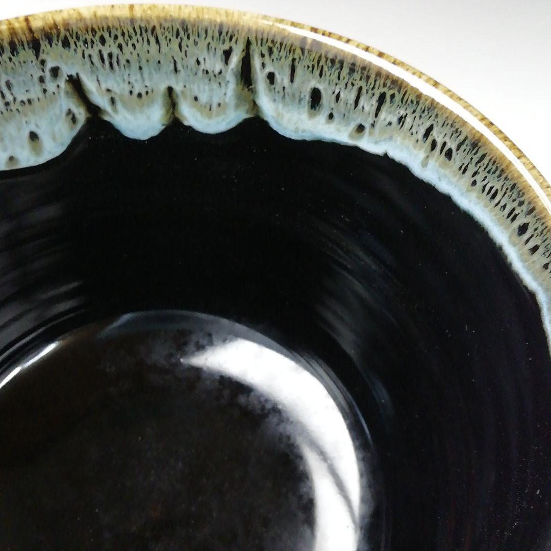 Ｔ３４０　茶碗　『灰釉流紋』『陶香園　加藤香山 作』　共箱　抹茶碗　茶道具