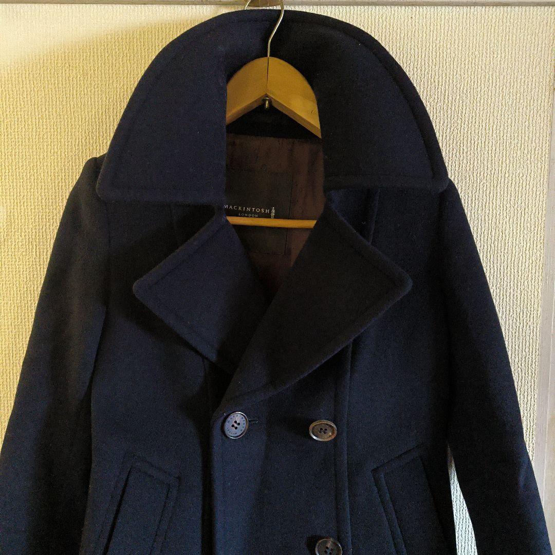 最終値下げ　極美品　マッキントッシュ　ネイビー ダブルブレスト ウールコート