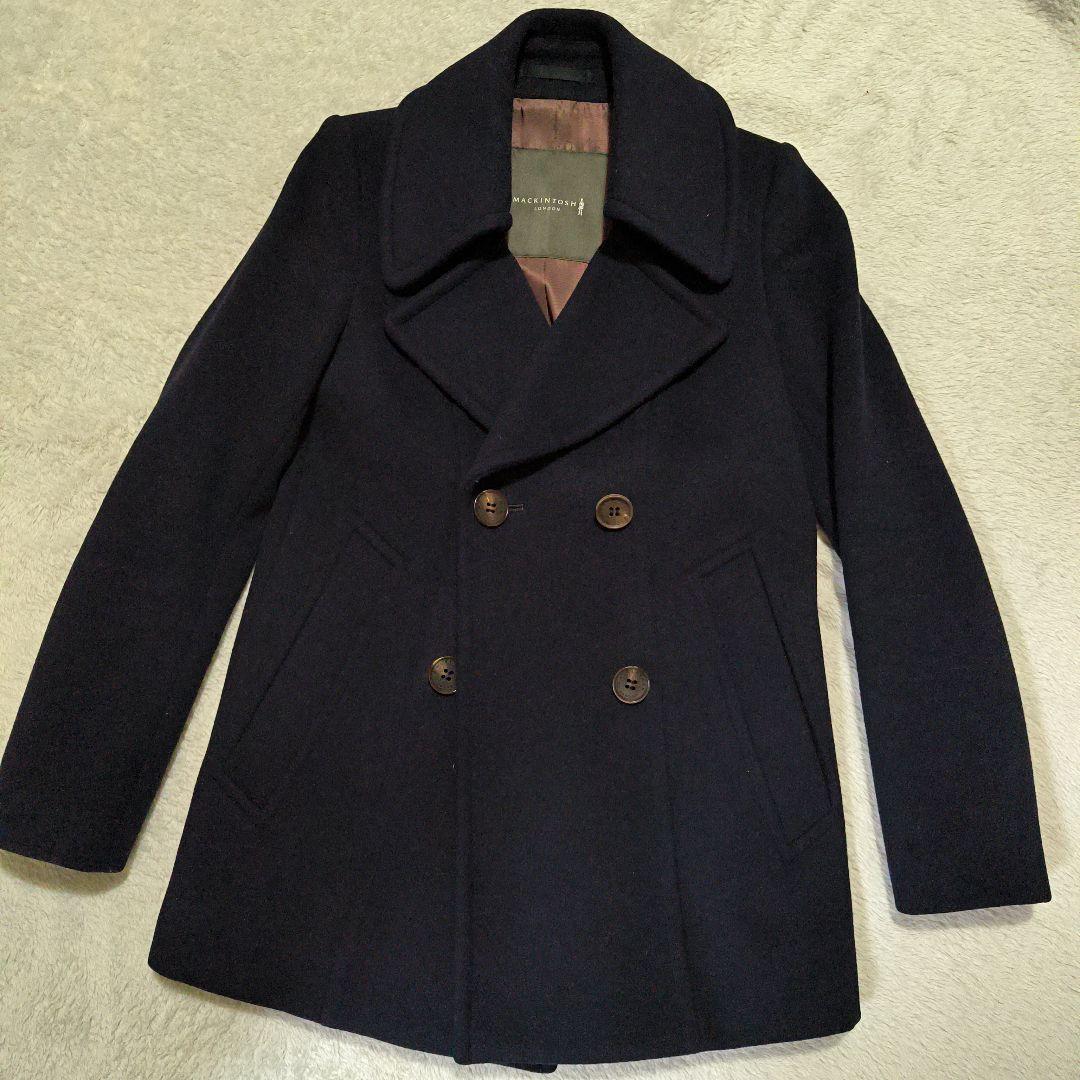 最終値下げ　極美品　マッキントッシュ　ネイビー ダブルブレスト ウールコート