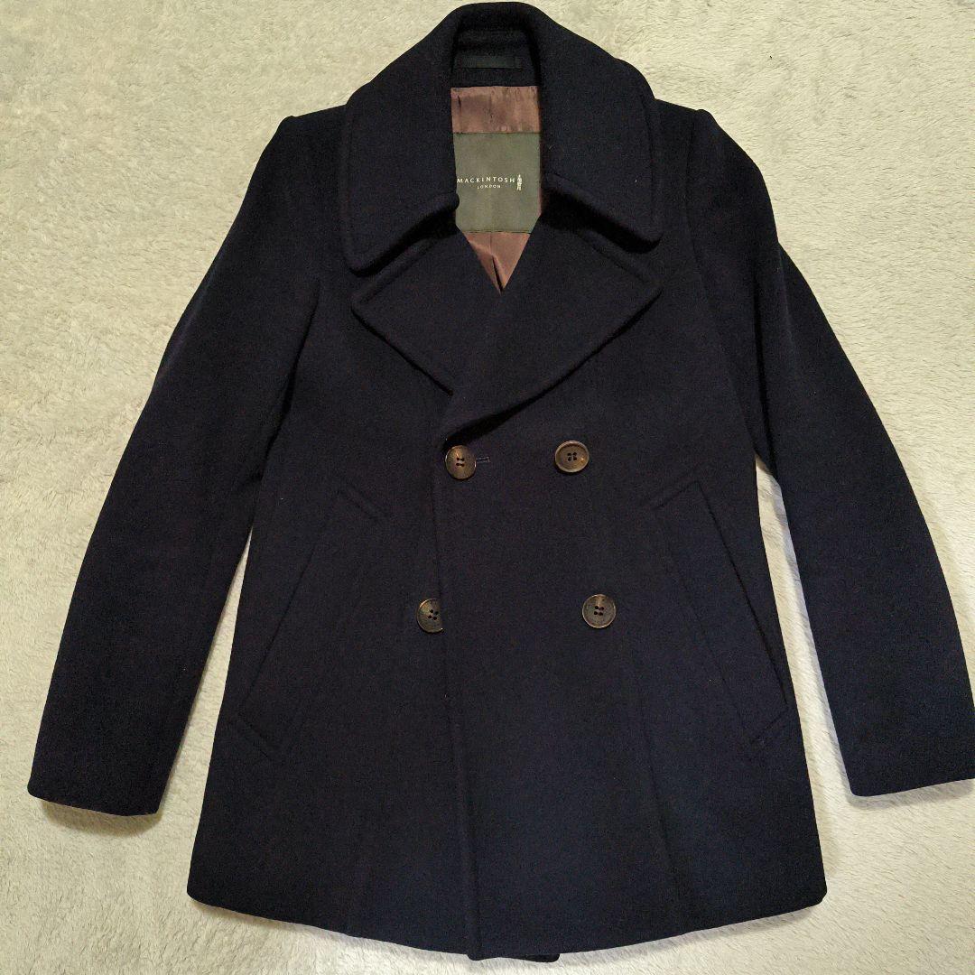 最終値下げ　極美品　マッキントッシュ　ネイビー ダブルブレスト ウールコート