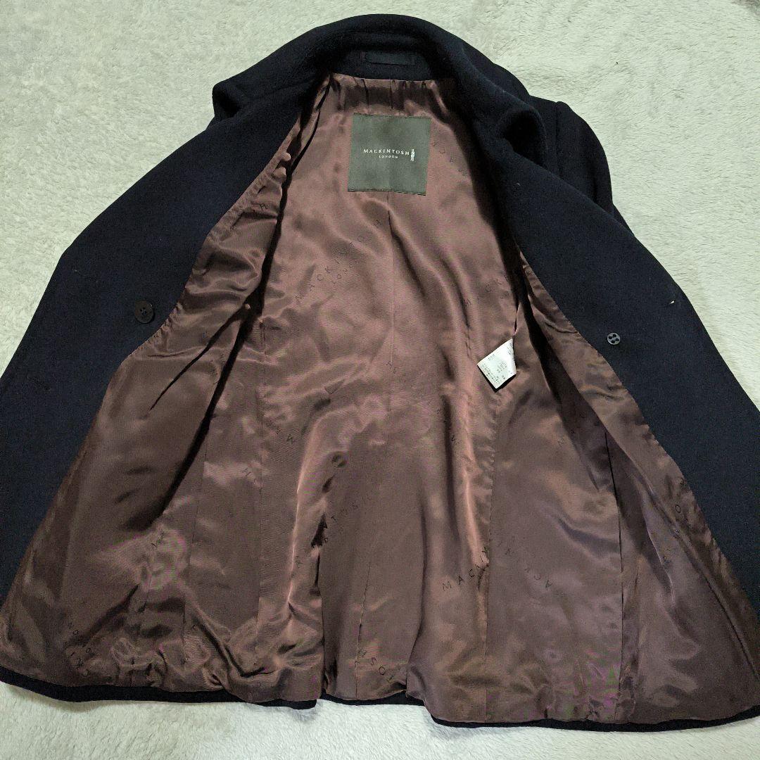 最終値下げ　極美品　マッキントッシュ　ネイビー ダブルブレスト ウールコート
