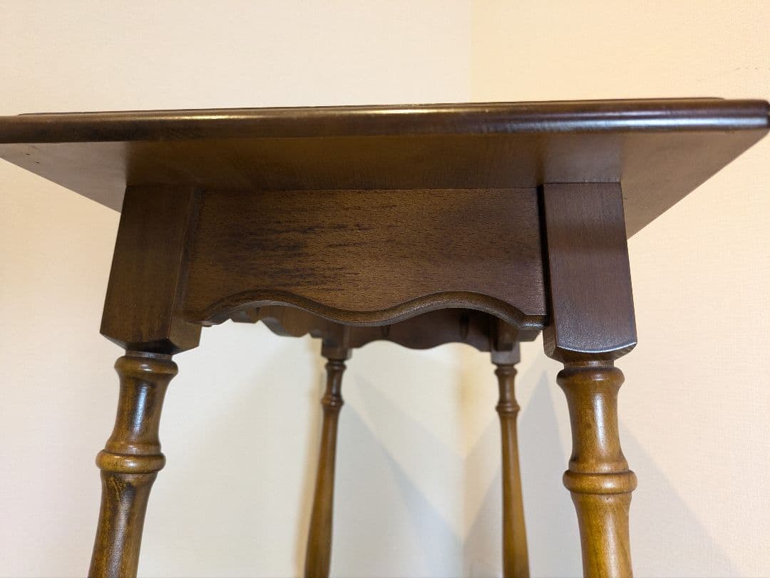 オールドカリモク サイドテーブル 花台 電話台 旧カタカナロゴ