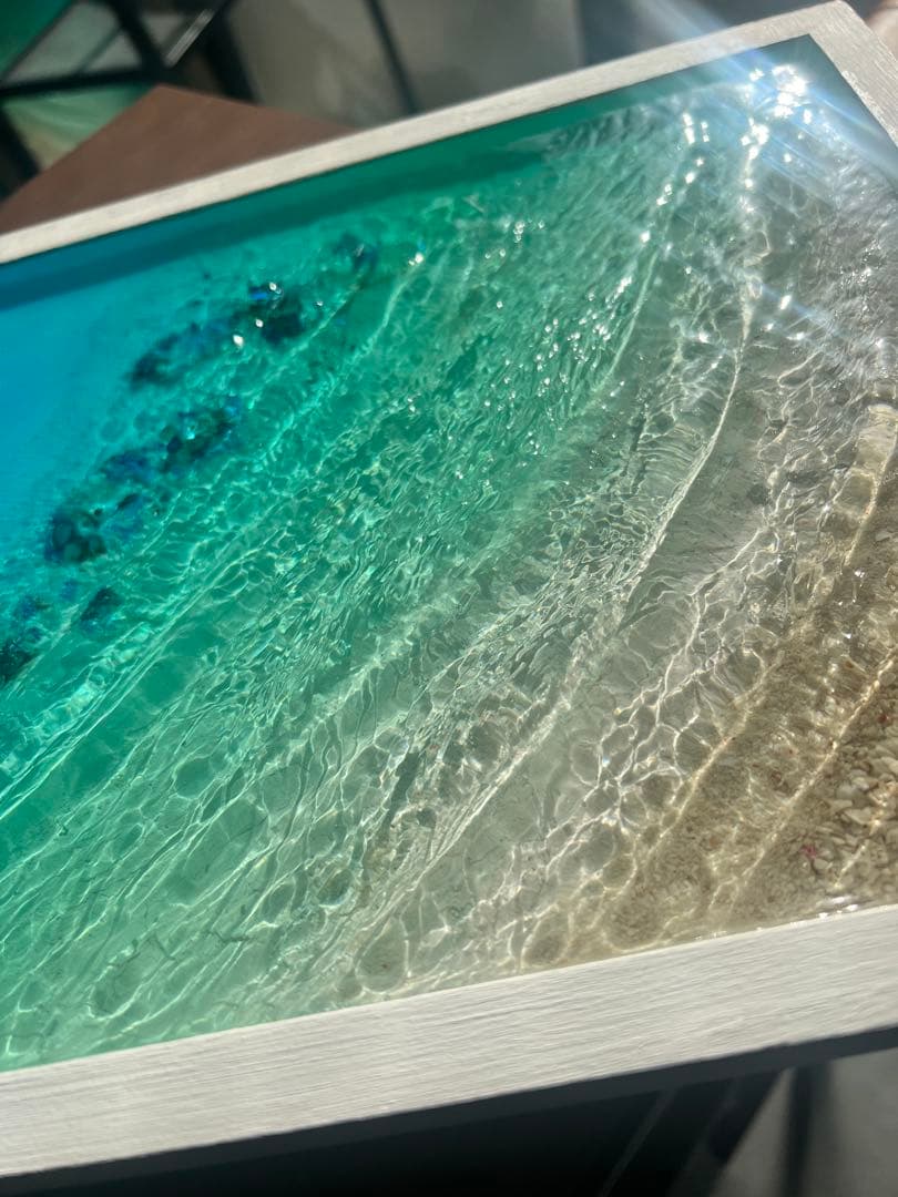 【レジンアート】波紋アート／B4パネル／壁掛け可能