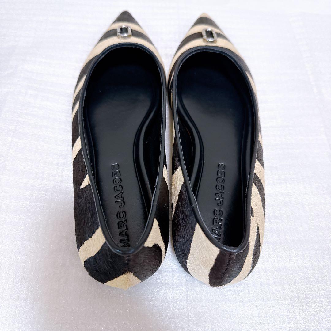 希少 極美品✨ マークジェイコブス パンプス 24cm相当 ゼブラ柄 ハラコ