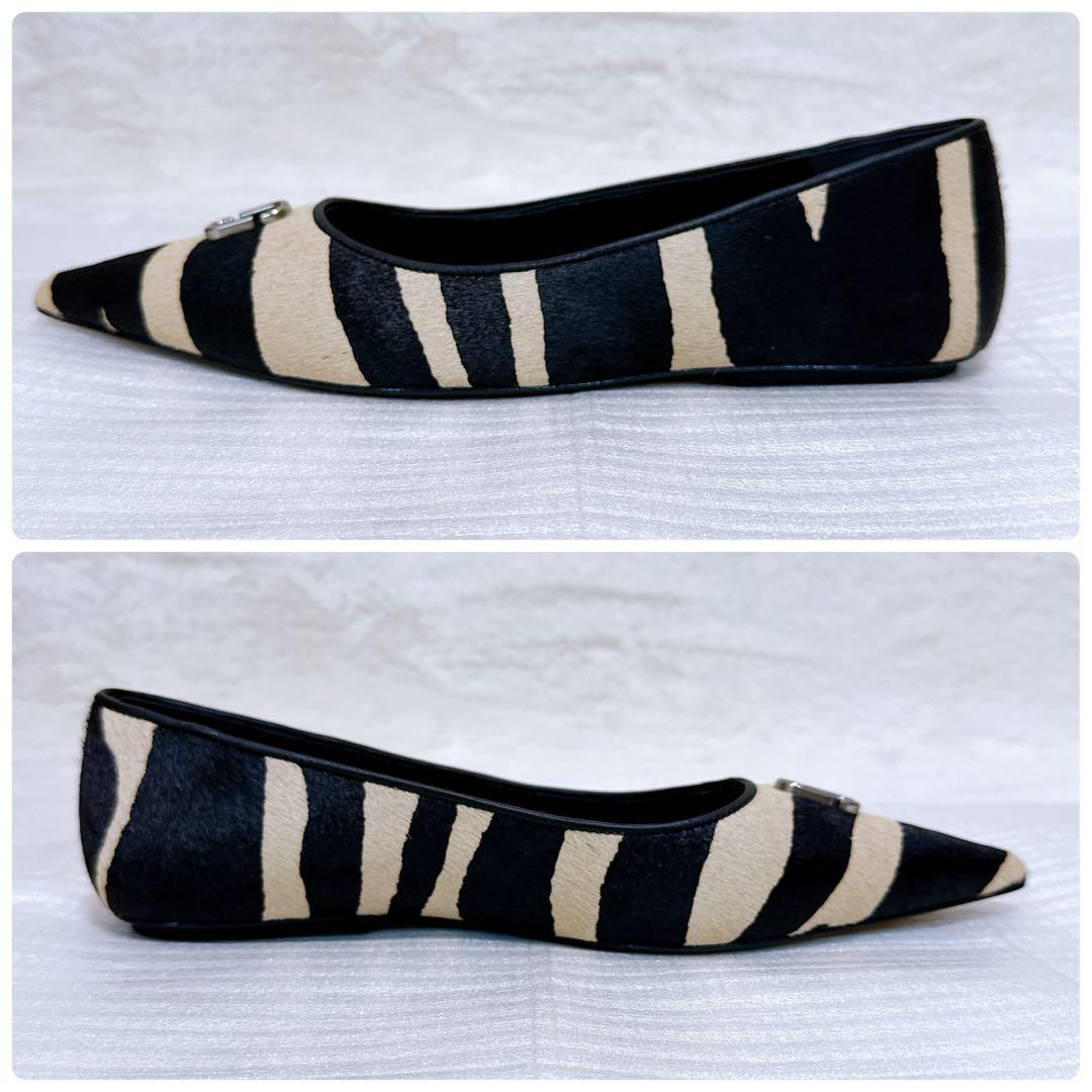希少 極美品✨ マークジェイコブス パンプス 24cm相当 ゼブラ柄 ハラコ