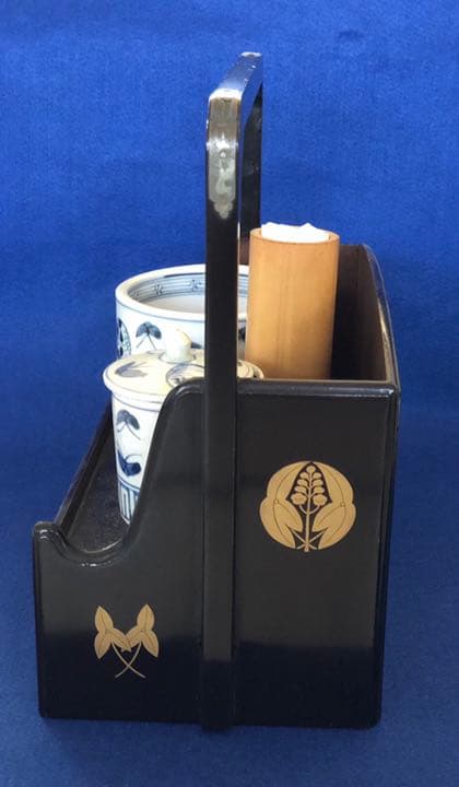 煙草盆 漆塗り 古伊万里灰いれ