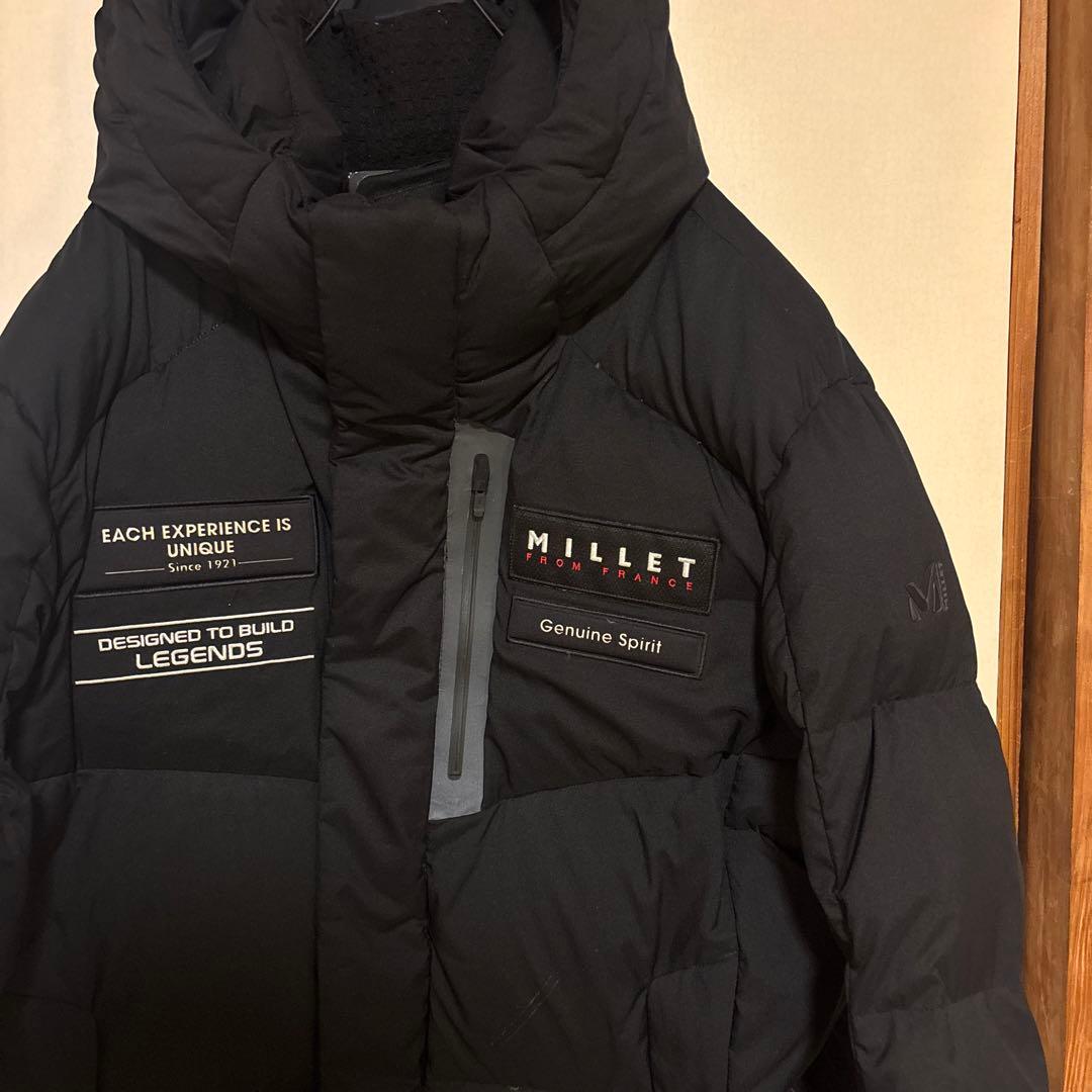 【美品】MILLET ミレー ロングダウン 黒 メンズM 極暖 かっこいい