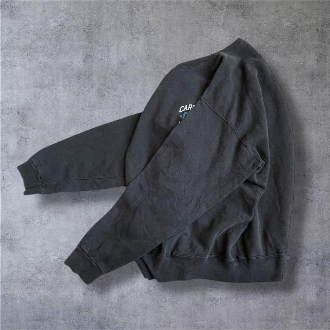 90‘sUSA製　チャンピオンスウェットNFLパンサーズ　前Vガゼット　ネイビー