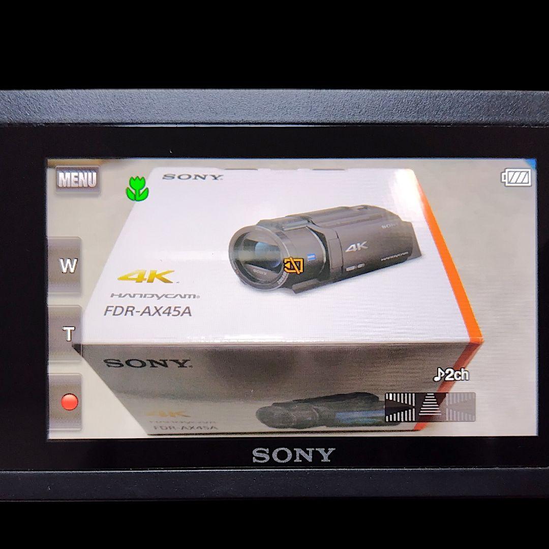 【美品】SONY ソニー 高性能 4Kビデオカメラ FDR-AX45A ブラック