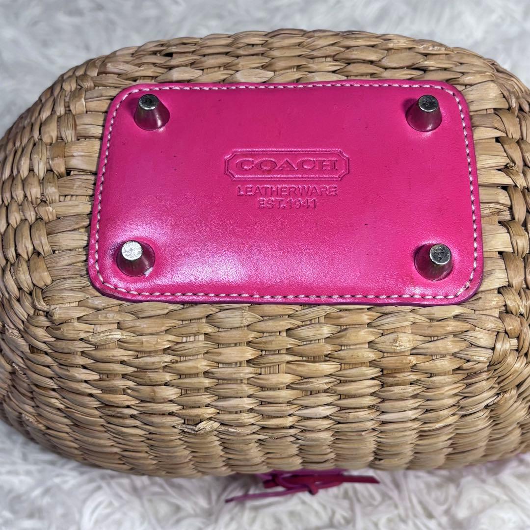 ✨美品✨ COACH カゴバッグ バタフライストロー 肩掛け 可愛い