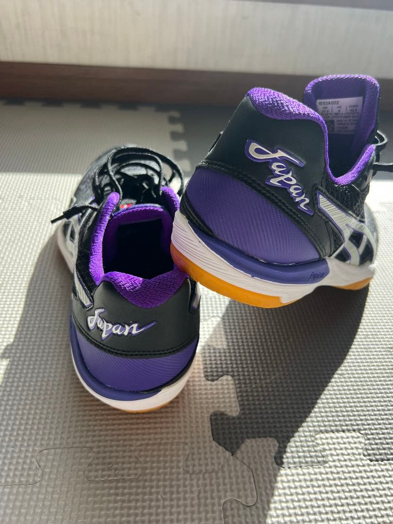 27cm asics バレーボールシューズ 黒/紫 ローテジャパンライトFF