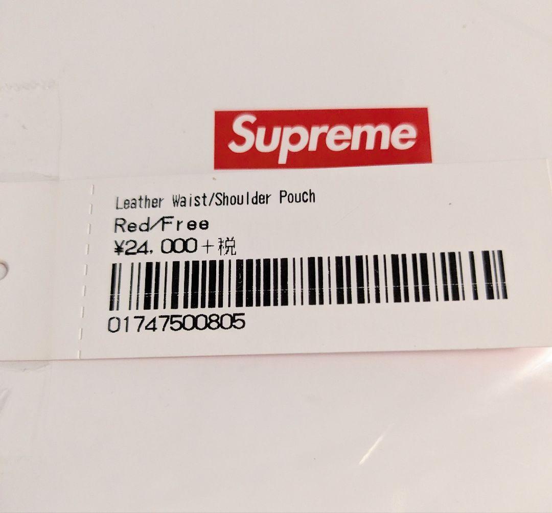 新品 19ss Supreme レザー ウエスト ショルダーポーチ Red