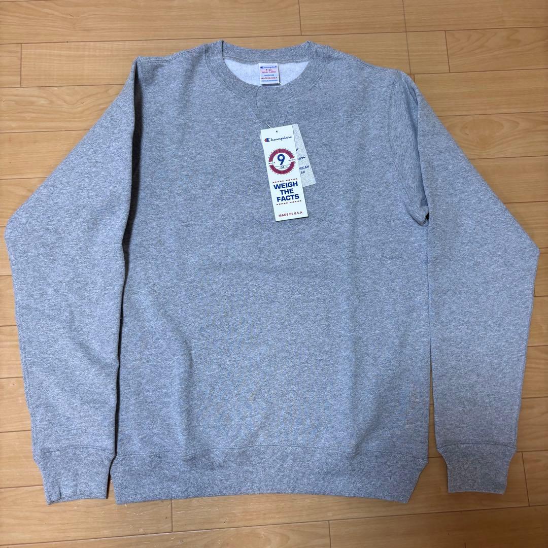 新品 チャンピオン USA製 9oz クルーネックスウェット グレー M