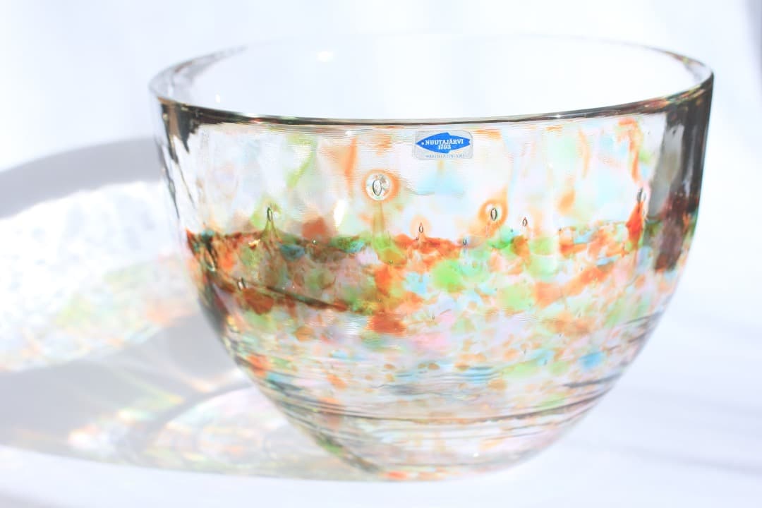 5521 Atolli ボウル　ヌータヤルヴィ　ガラス　Oiva Toikka