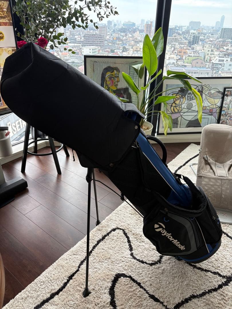 【良品】TaylorMade スタンドバッグ 青黒