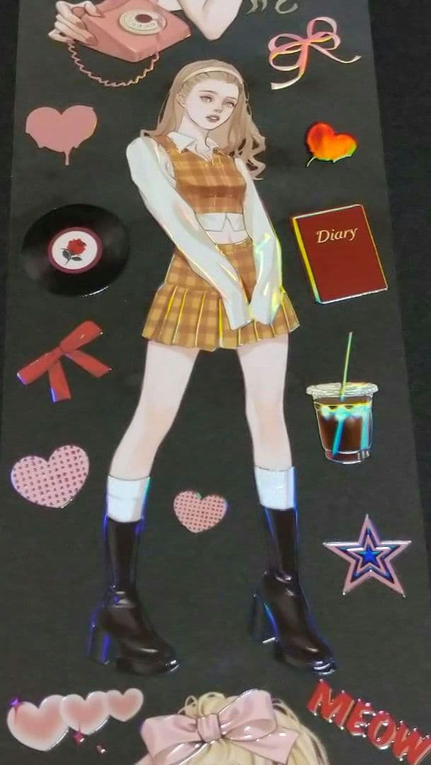 ✩のこり１✩J654＃SEER B·诺(虹光)切り売り海外人物マステ女の子