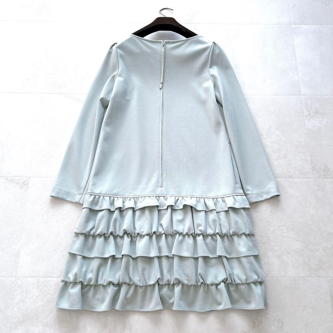 希少✨人気　ルネ　ワンピースラインストーンロゴプレートフリルティアード洗える近年