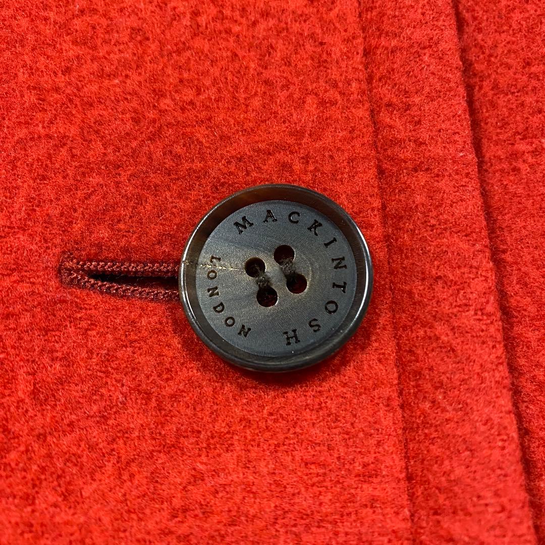 マッキントッシュロンドン　スタンドカラーコート　鮮やかな赤コート　イタリア製生地