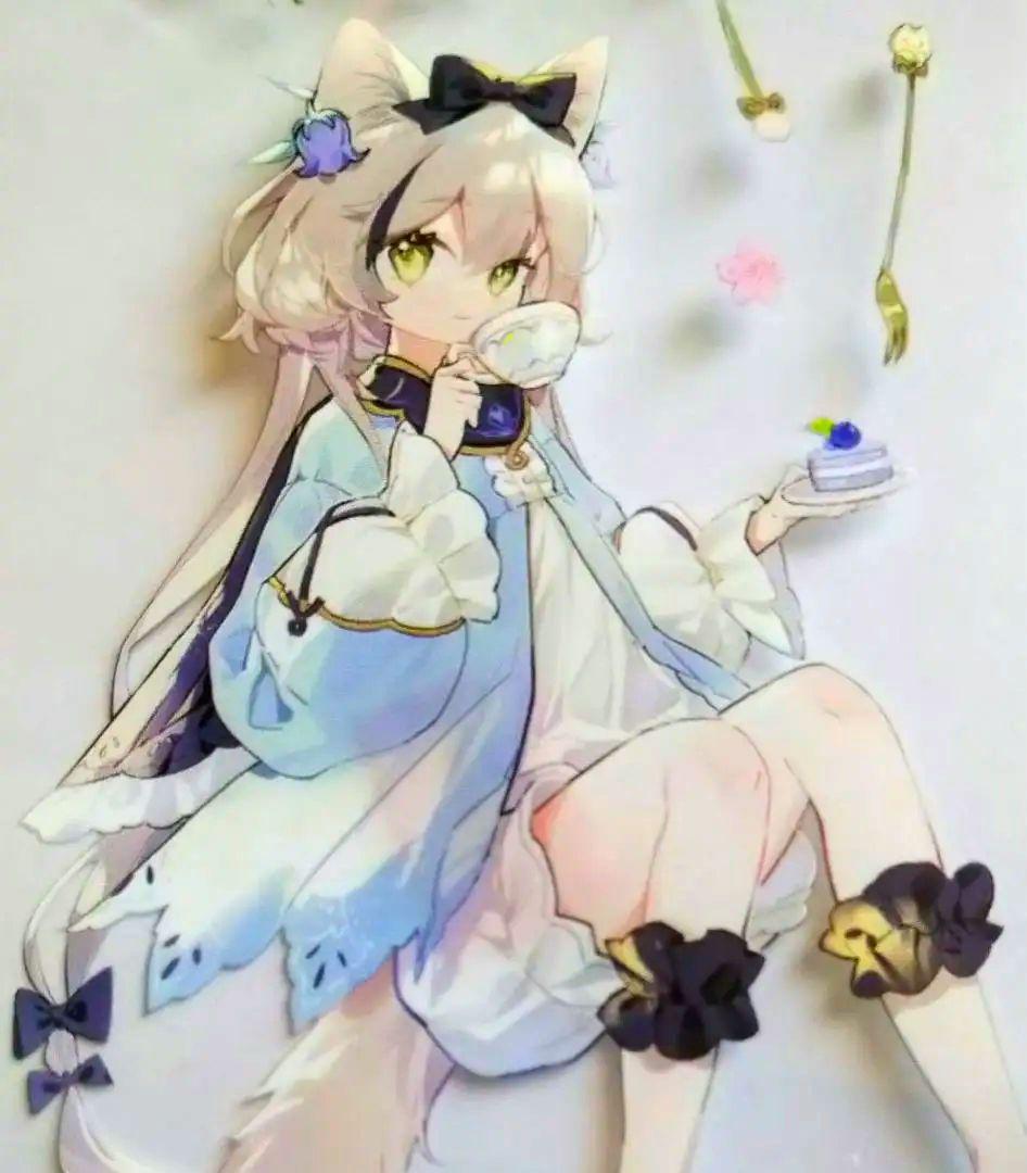 のこり１✩J18＃朝顔(PET)照妖鏡手帳切り売り海外人物マステケモ耳女の子