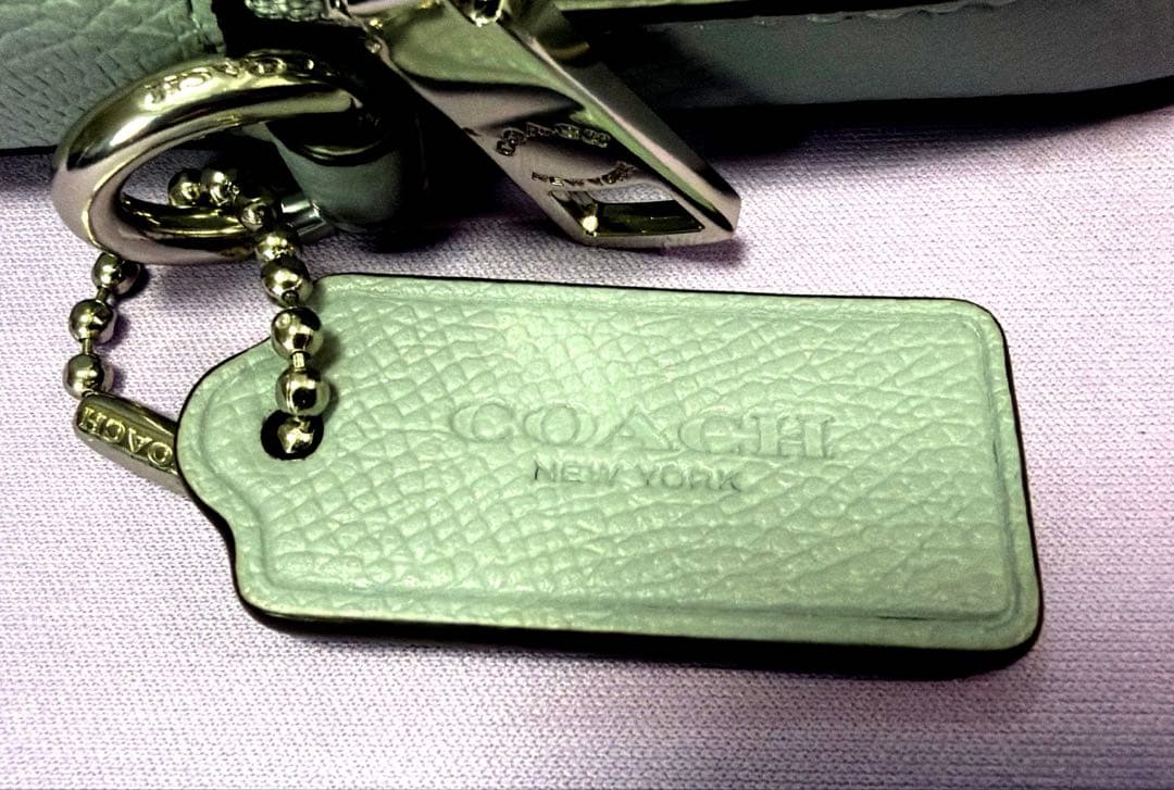 ちあきちゃん化COACH フォーン クロスボディグレーブルー