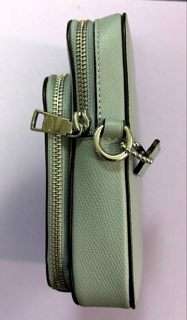 ちあきちゃん化COACH フォーン クロスボディグレーブルー