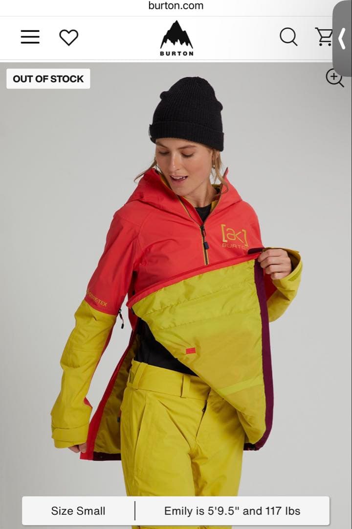 バートン Burton [ak] スノーボードジャケット XS