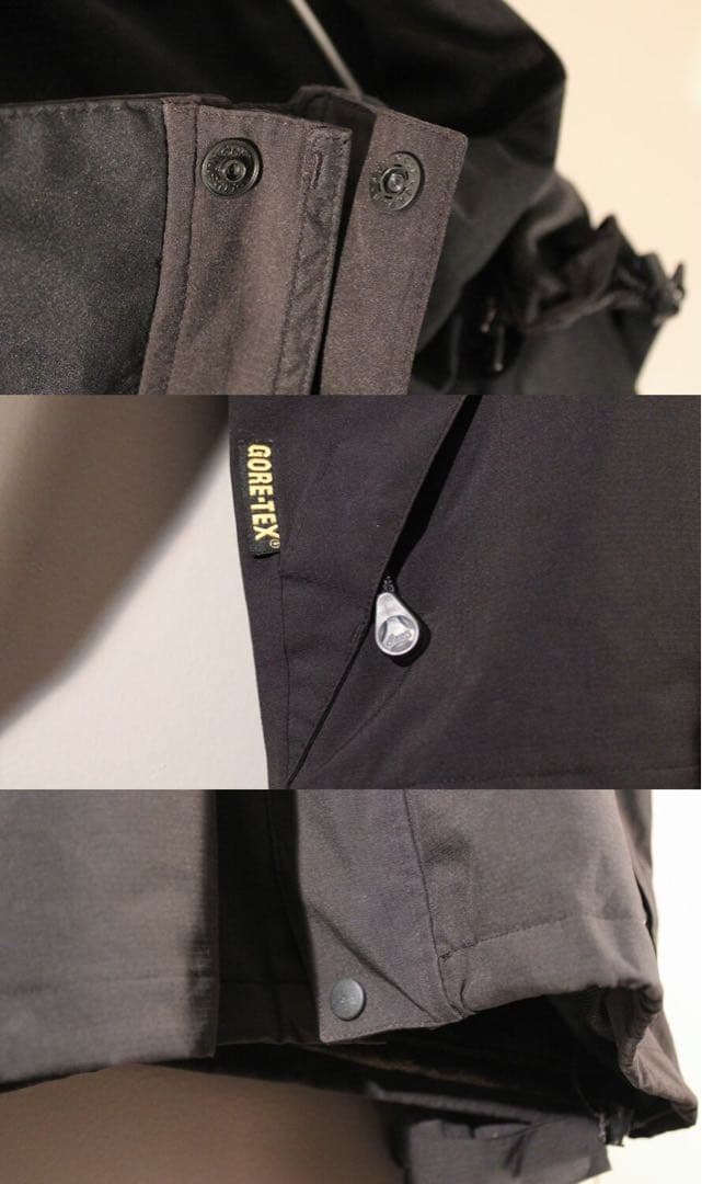 ゴアテックスジャケット アシックス GORETEX 黒 防水 メンズ古着 XXL