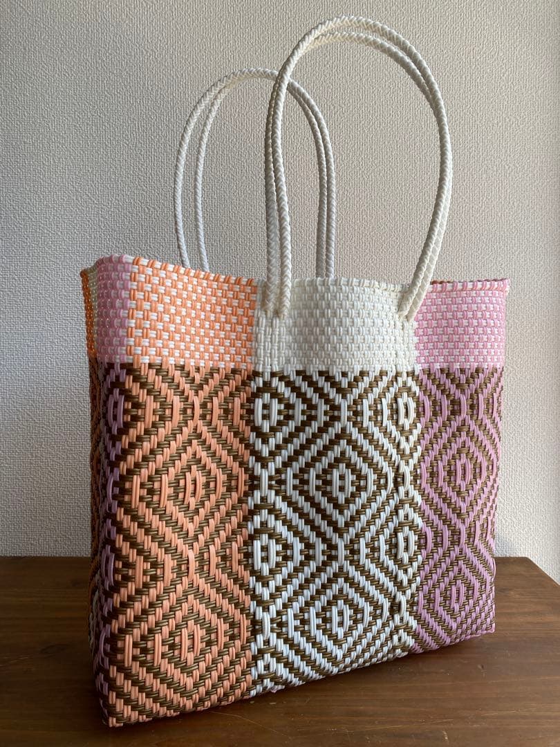 #G19-L1-Lサイズ　メキシコ　オアハカ　メルカドバッグ