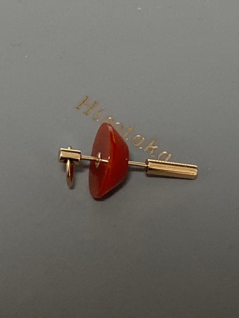 美品　hirotaka ヒロタカ　スピアドアノッカー ピアス S /カーネリアン