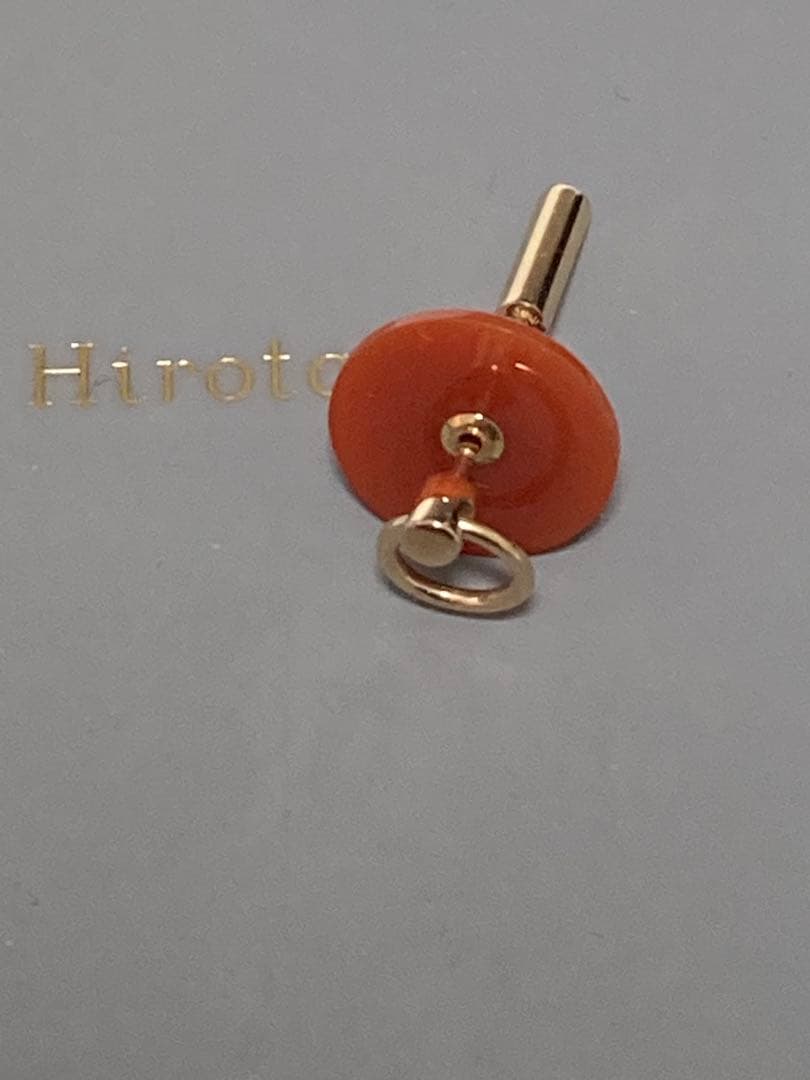 美品　hirotaka ヒロタカ　スピアドアノッカー ピアス S /カーネリアン