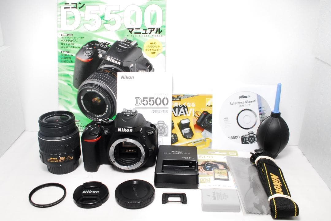美品★自撮り　Wi-Fi　Nikon D5500　ガイドブック付 レンズキット